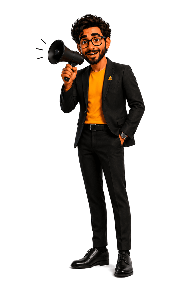 BeyondBell mascot — hero pose